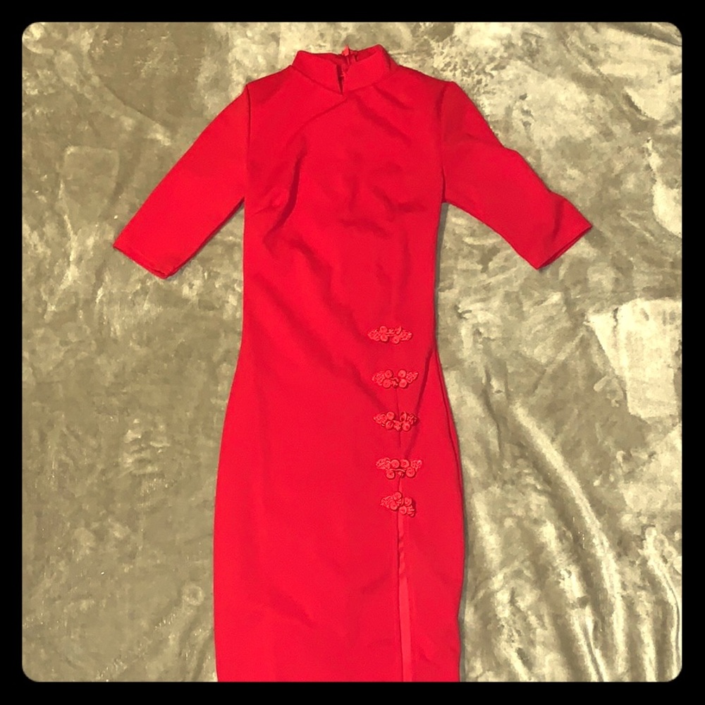 Fashion Nova red Japanese tight dress